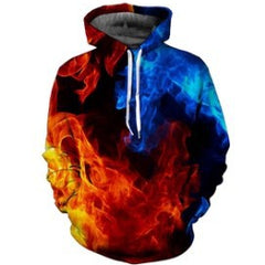 Unisex Starry Sky Digital Print Plus Size Hoodie