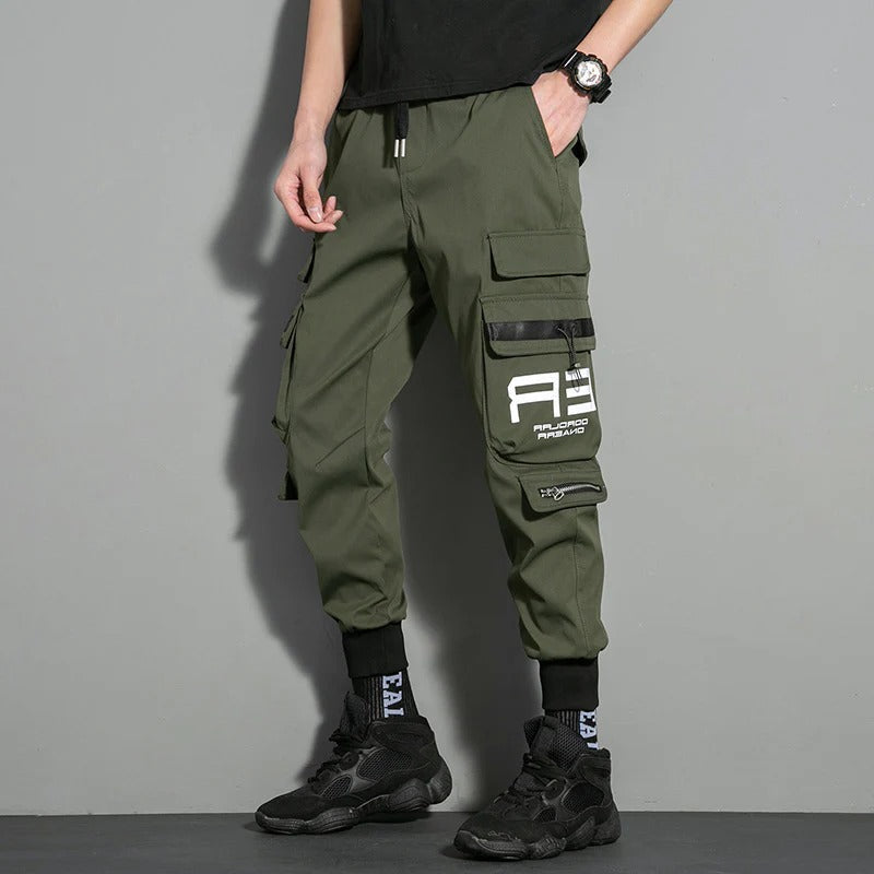 Men's Chic Drawstring Pockets Loose Cargo Sweatpants