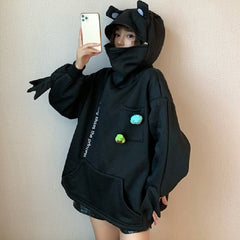 Unisex Cute Frog Plush Thickened Cosplay Hoodie