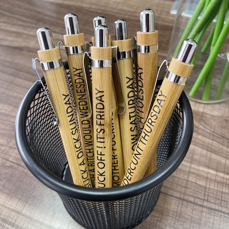 7-piece Set Bamboo Daily Sass Pens