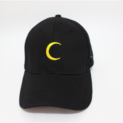 Harajuku Style Moon Embroidery Baseball Cap