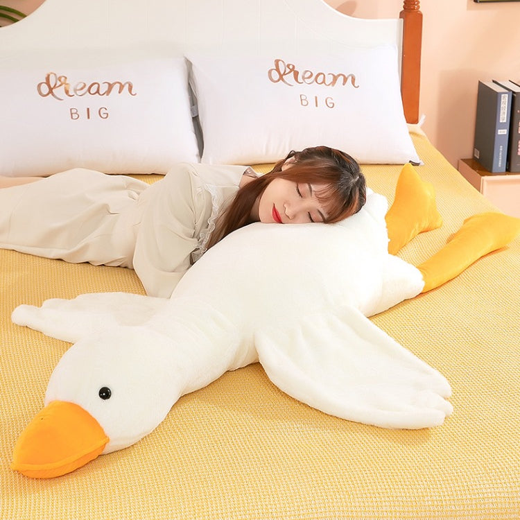 Big White Goose Sleeping Pillow Doll Plush Toy