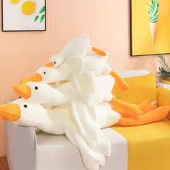 Big White Goose Sleeping Pillow Doll Plush Toy