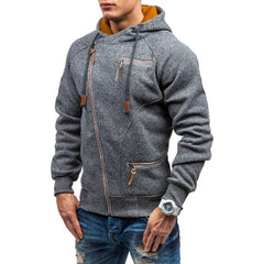 Chic Men's Side Zipper Pocket Hoodie