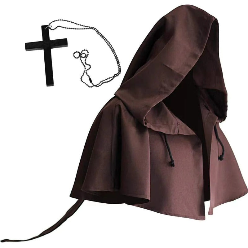 Medieval Reaper Hooded Cape Hat Adult Costume