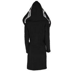 Women's Gothic Style Graphic Long Sleeve Hooded Coat