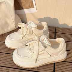 Women's Thick Soled Cotton Versatile Casual Board Shoes