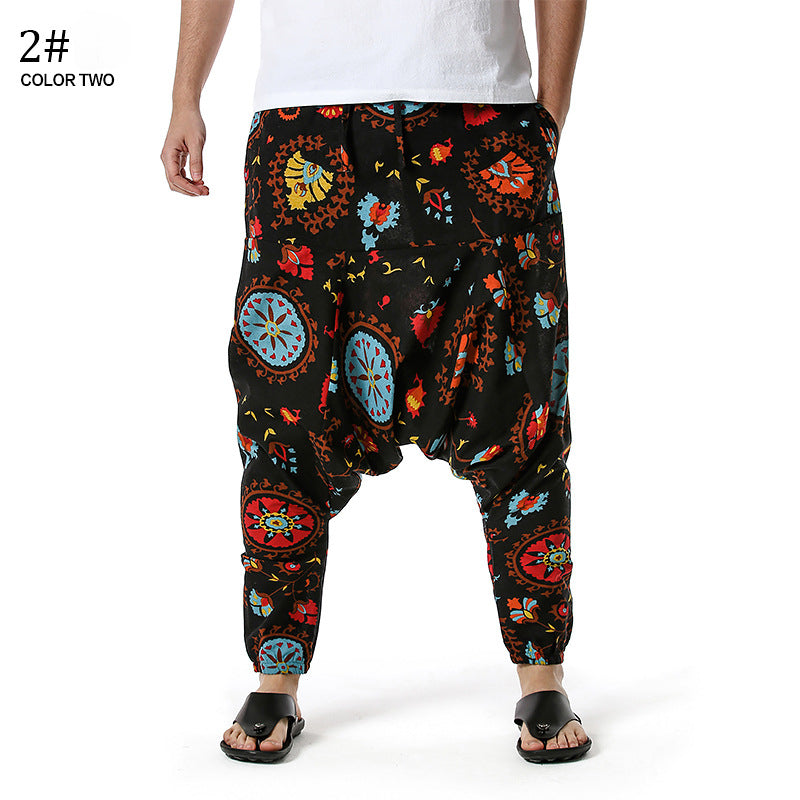 Ethnical Fashion Men's Drop Crotch Loose Bohemian Pants