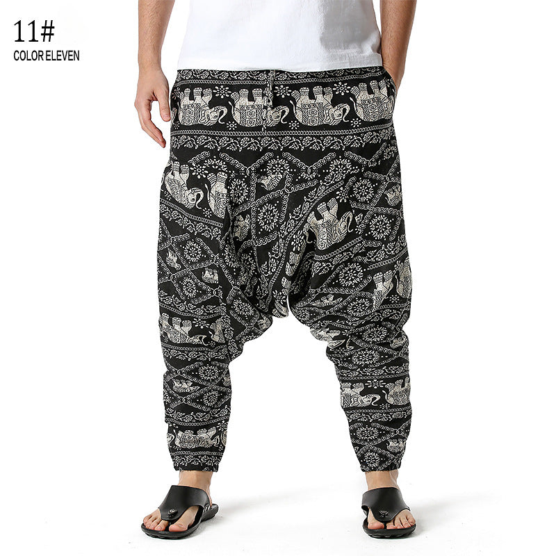 Ethnical Fashion Men's Drop Crotch Loose Bohemian Pants