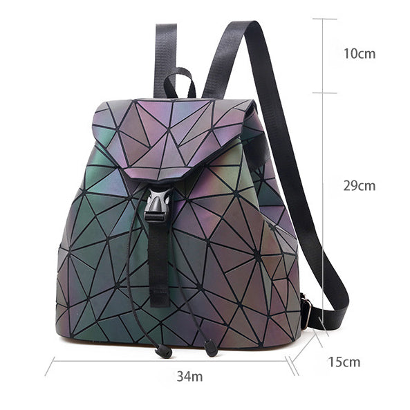 Trendy Women's Laser Diamond Lattice Backpack