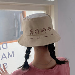 Versatile Cute Cats Embroidery Bucket Hat