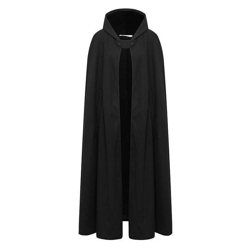 Women's Hooded Tie Up Shawl Extended Cape