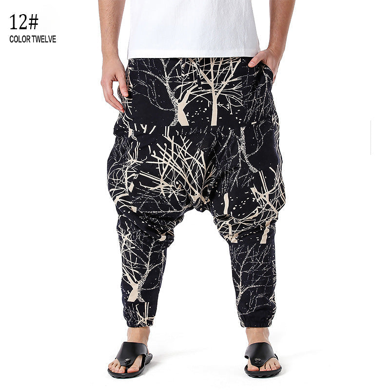 Ethnical Fashion Men's Drop Crotch Loose Bohemian Pants