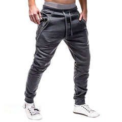 Trendy Zipper Men's Sports Drawstring Sweatpants