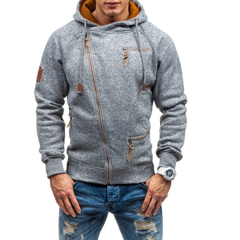 Chic Men's Side Zipper Pocket Hoodie