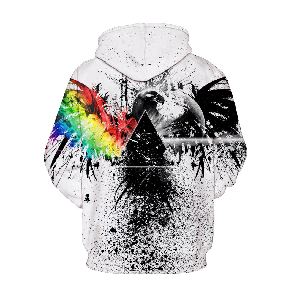 Unisex Starry Colorful Ink Digital Print Plus Size Hoodie