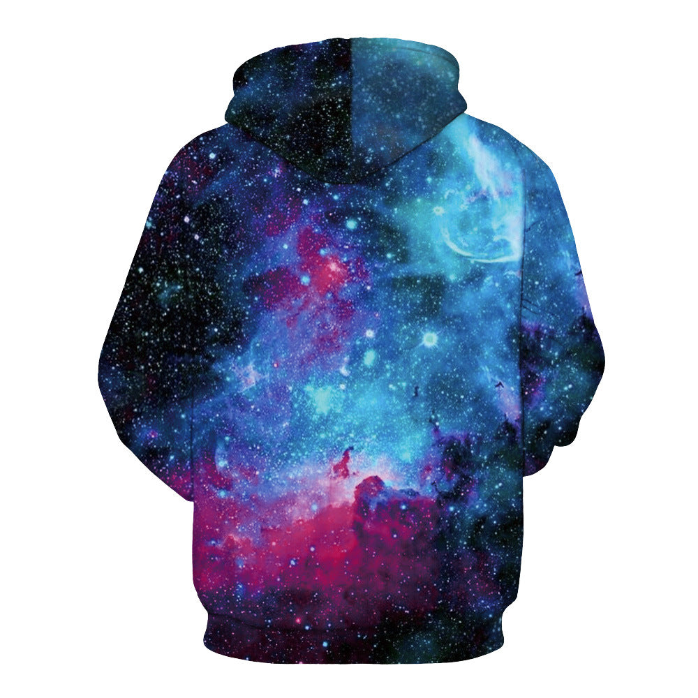 Fancy Unisex Starry Sky 3D Print Loose Hooide