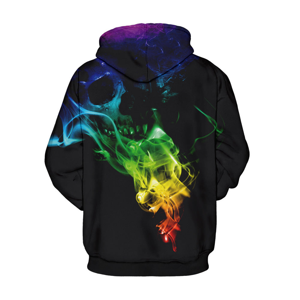 Unisex Starry Colorful Ink Digital Print Plus Size Hoodie