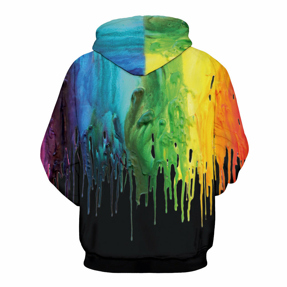 Unisex Oil Painting Digital Print Casual Hoodie