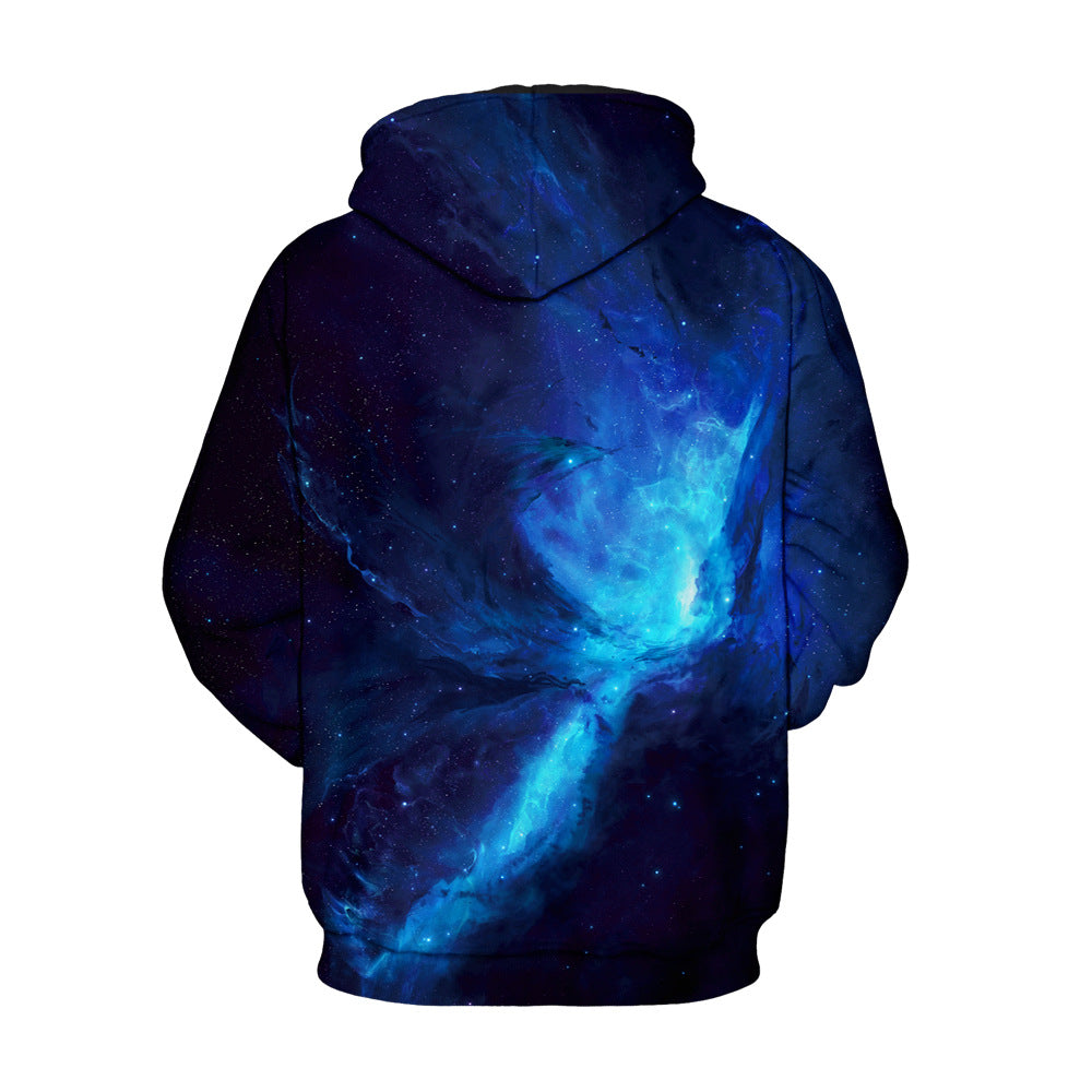 Fancy Unisex Starry Sky 3D Print Loose Hooide