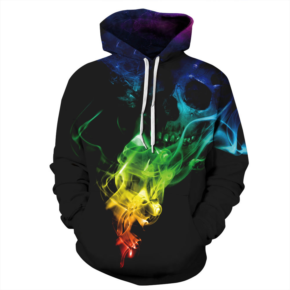 Unisex Starry Colorful Ink Digital Print Plus Size Hoodie