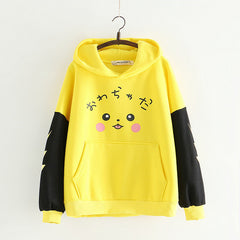 Japanese Style Fleece Loose Cartoon Cosplay Hoodie