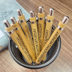 7-piece Set Bamboo Daily Sass Pens