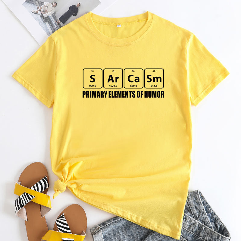 Creative Sarcasm Letter Print Women's T-shirt