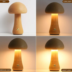 Cute Mushroom Lamp Rechargeable Portable Night Light