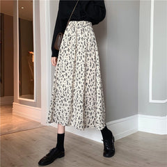 Women's Floral Print A-line Mid-length Skirt