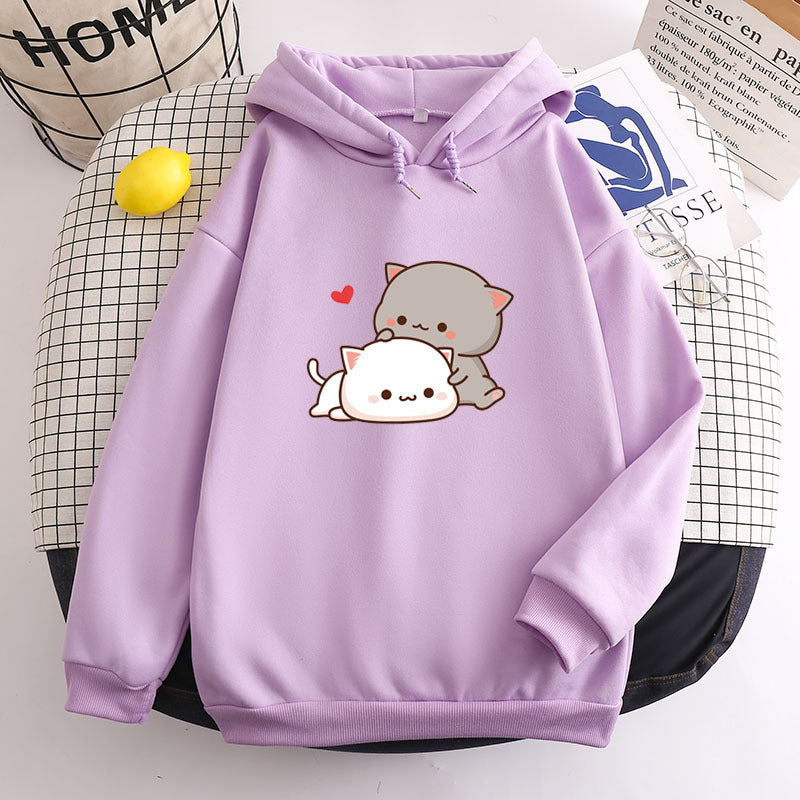 Cute Cartoon Bear Candy Color Slim Hoodie