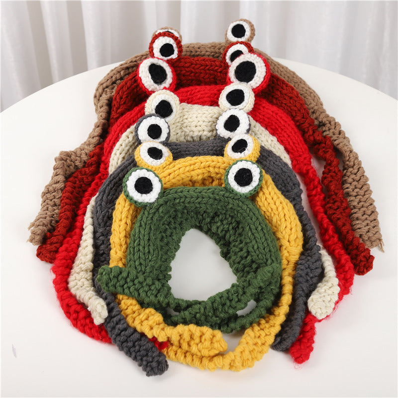 Cute Frog Knitted Hat Headwear