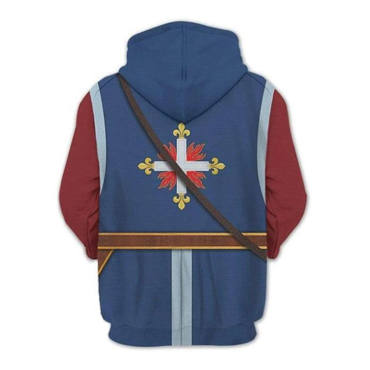 Mens's Knights Templar 3D Printed Cosplay Hoodie