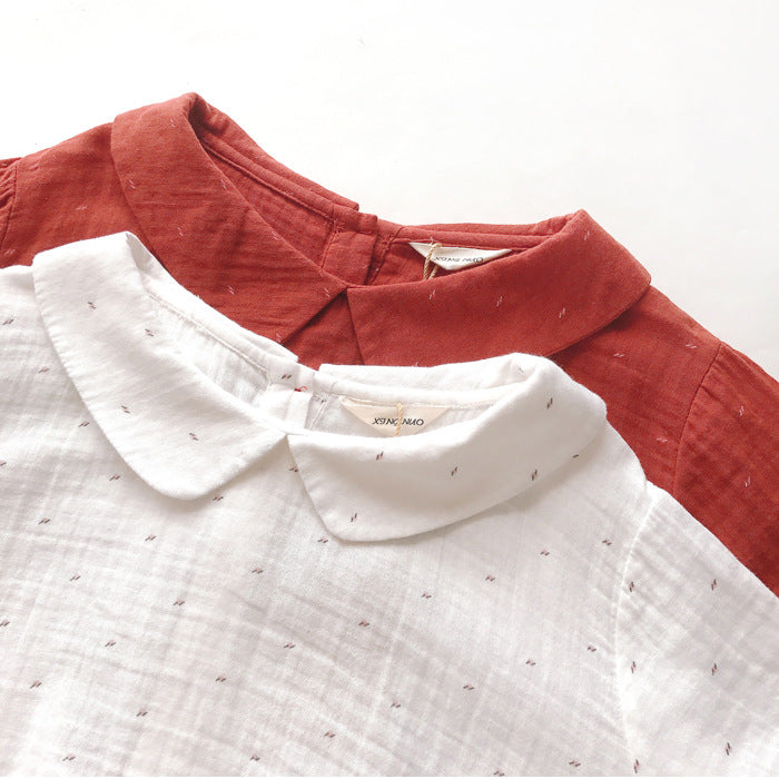 Japanese Style Doll Collar Short Sleeved Shirt