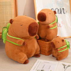 Capybara Plush Toy with Turtle Bag Pillow