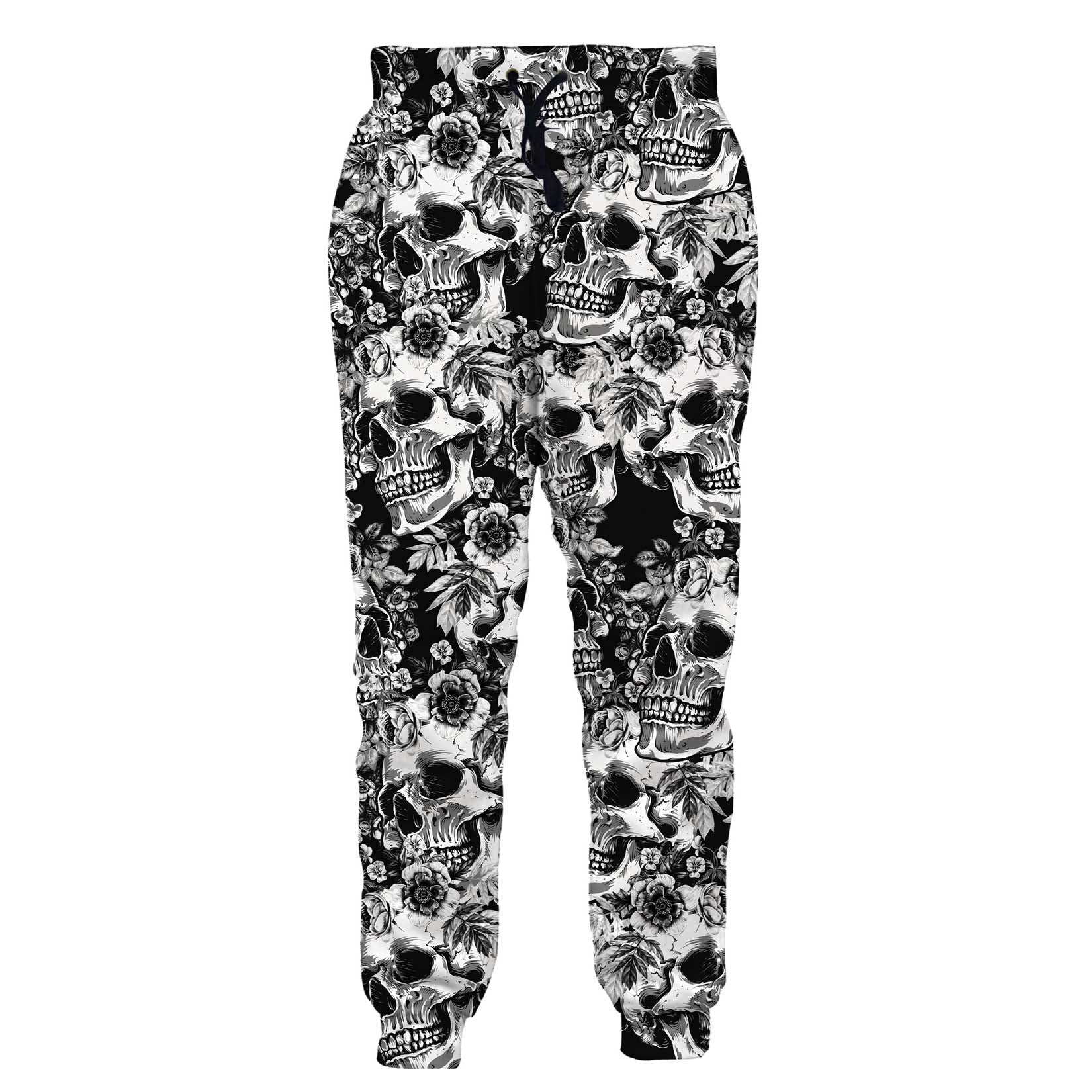 Men's Flame Skeleton 3D Printed Loose Pants