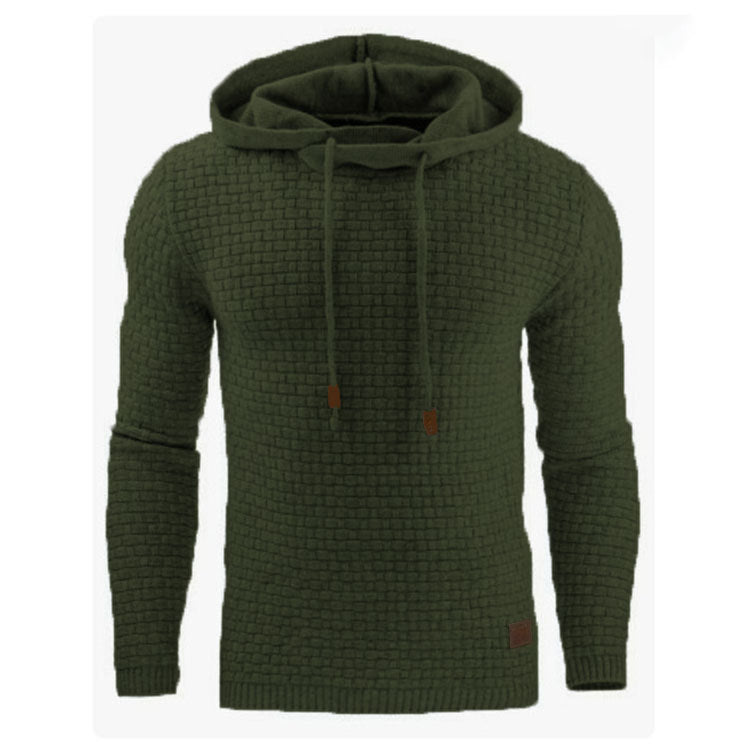 Men's Jacquard Long Sleeve Slim Hoodie