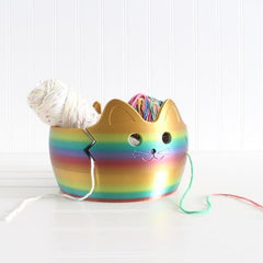 Cat Yarn Bowl for Knitters