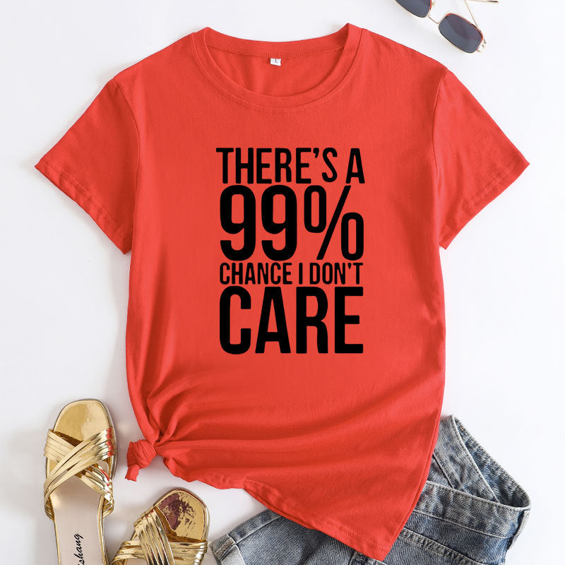 Casual Letter Printed Women's Short Sleeved T-shirt