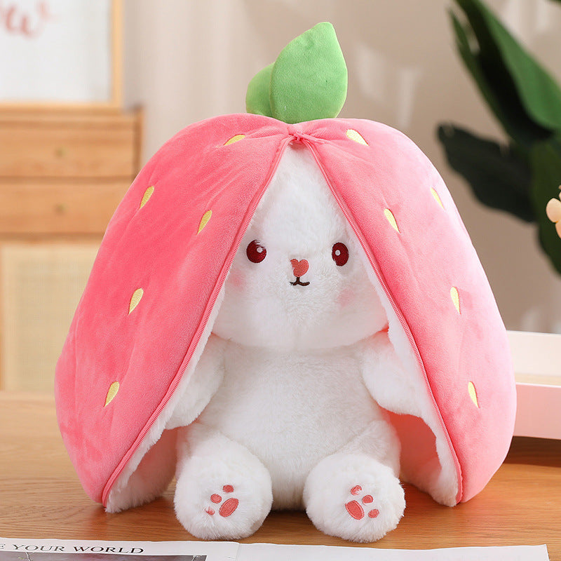 Strawberry Bunny Transformed Rabbit Plush