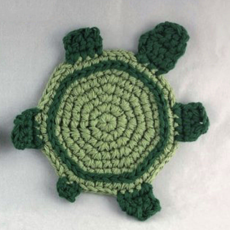 Turtle Insulation Pads Hand-knitted Mug Coaster