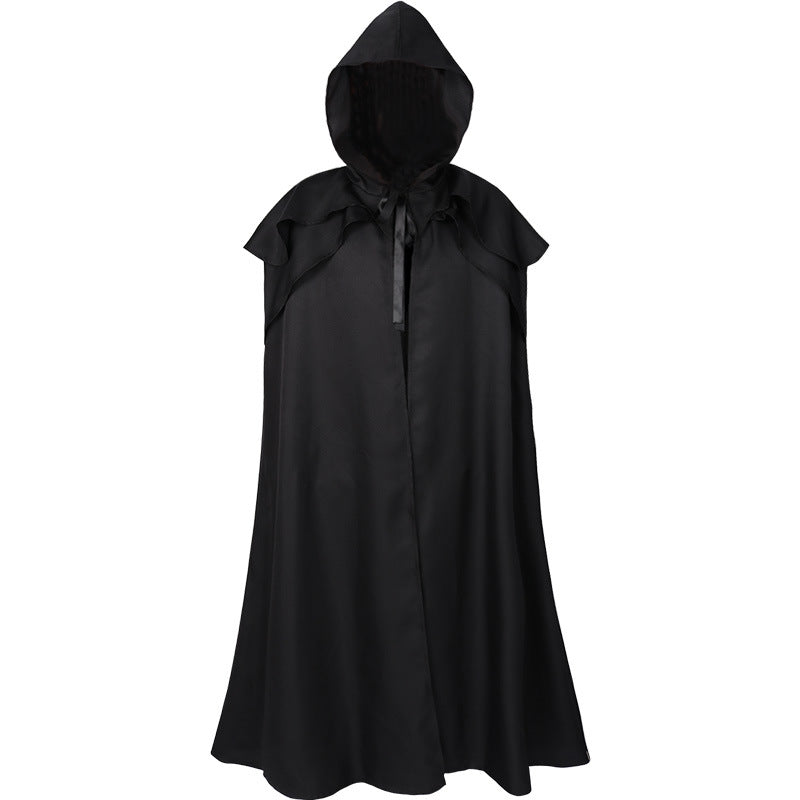 Men's Medieval Halloween Party Multi Color Hooded Cape