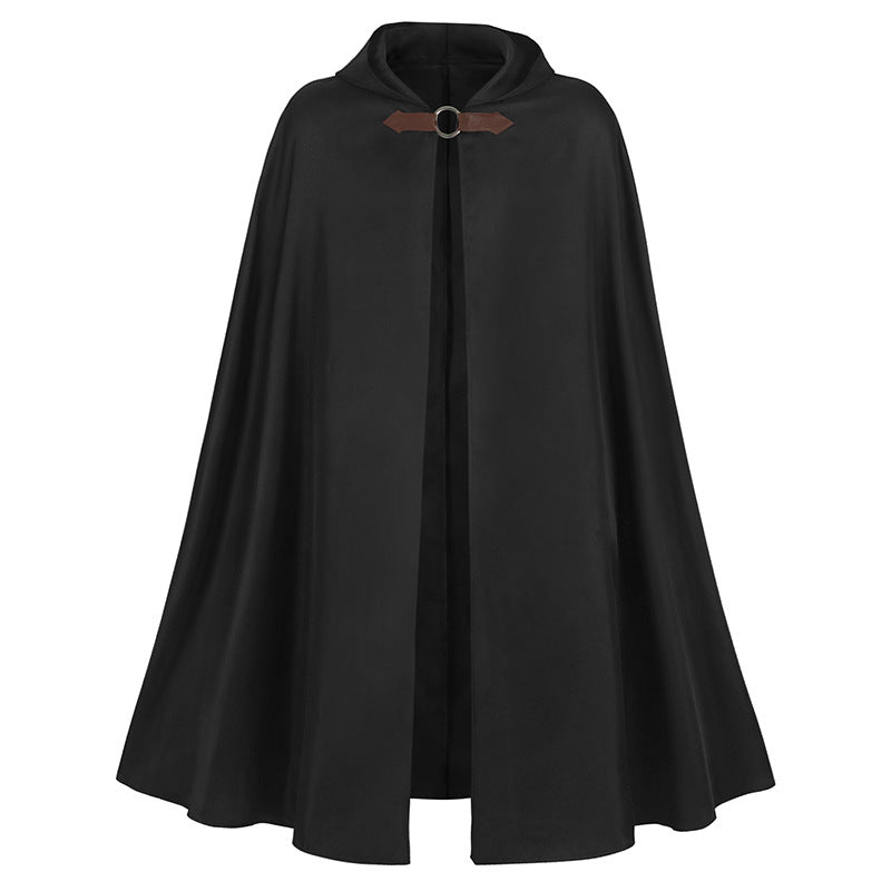 Unisex Medieval Hooded Cloak Vampire Shawl Pirate Robe