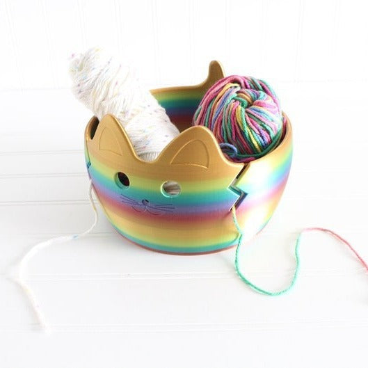 Cat Yarn Bowl for Knitters