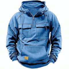 Casual Men's Solid Color Oversized Hoodie Jacket