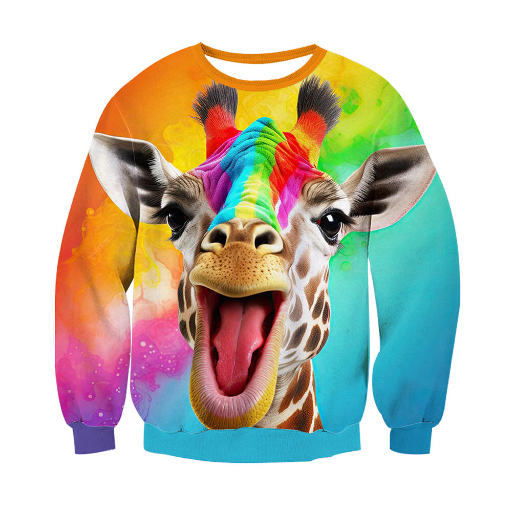 Trendy 3D Print Cool Animal Long Sleeved Sweatshirt