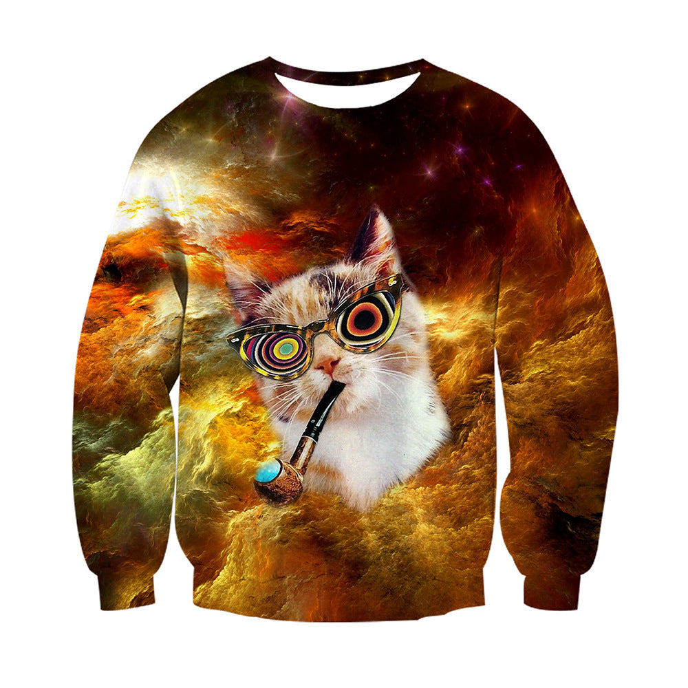 Trendy 3D Print Cool Animal Long Sleeved Sweatshirt