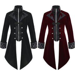 Vintage Men's Medieval Zip Up Mid Length Coat