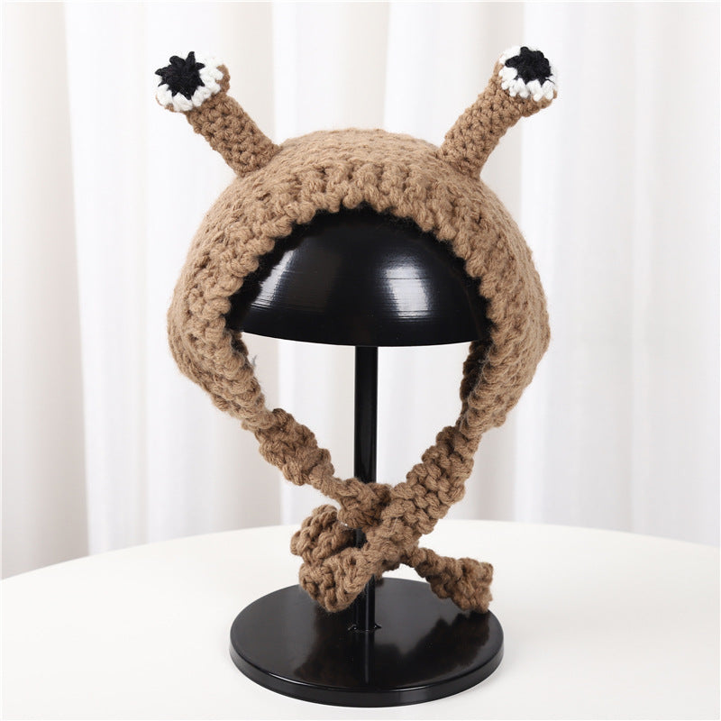 Cute Frog Knitted Hat Headwear