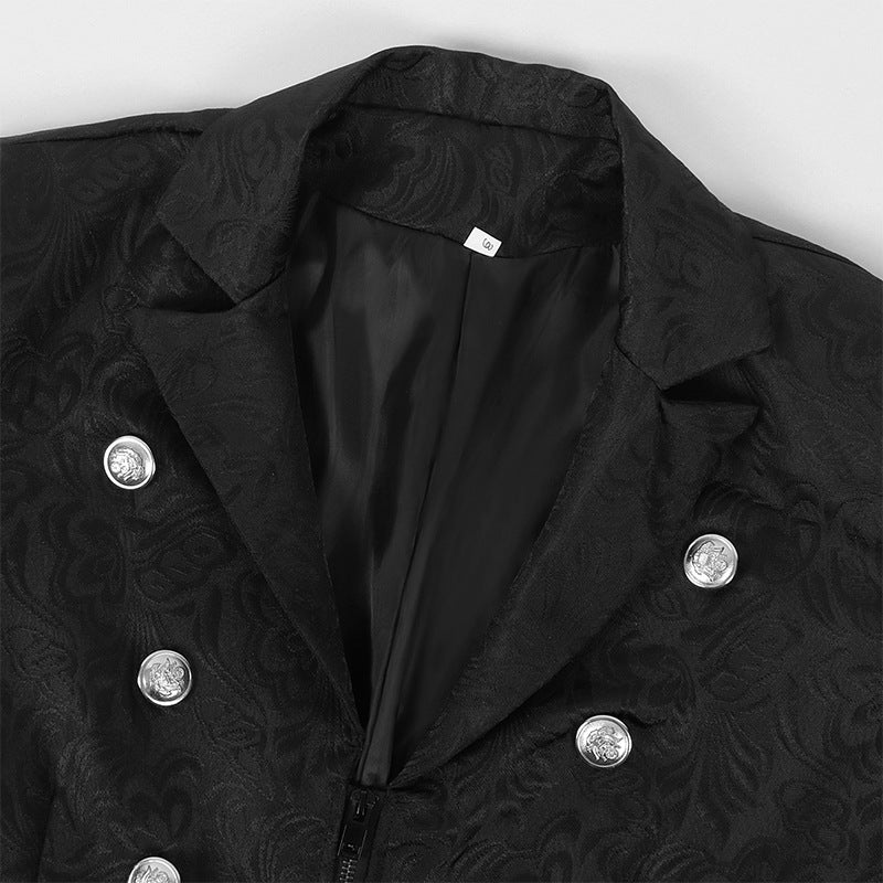 Men's Medieval Retro Mid-length Punk Tuxedo Jacket